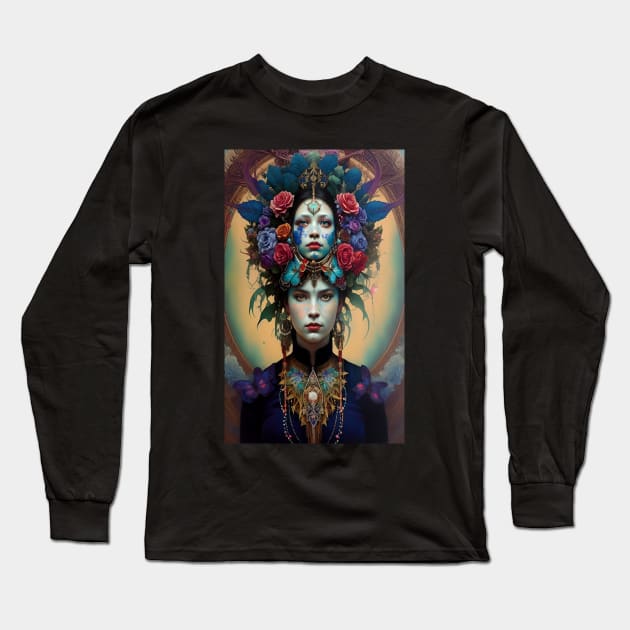 Exotic Magic Priestess of Voodoo and Witchcraft Long Sleeve T-Shirt by ZiolaRosa